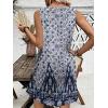 imageEkouaer Nightgown for Women Tank Night Gown Sleeveless Sleep Shirt Button Night Shirt with Pockets Soft Sleep DressFloral Navy Blue