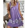 imageEkouaer Nightgown for Women Tank Night Gown Sleeveless Sleep Shirt Button Night Shirt with Pockets Soft Sleep DressFloral Purple