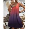 imageEkouaer Nightgown for Women Tank Night Gown Sleeveless Sleep Shirt Button Night Shirt with Pockets Soft Sleep DressGradient Red