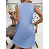imageEkouaer Nightgown for Women Tank Night Gown Sleeveless Sleep Shirt Button Night Shirt with Pockets Soft Sleep DressLight Blue