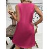 imageEkouaer Nightgown for Women Tank Night Gown Sleeveless Sleep Shirt Button Night Shirt with Pockets Soft Sleep DressRose Red