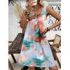 imageEkouaer Nightgown for Women Tank Night Gown Sleeveless Sleep Shirt Button Night Shirt with Pockets Soft Sleep DressTie Dye Green