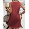 imageEkouaer Nightgown for Women Tank Night Gown Sleeveless Sleep Shirt Button Night Shirt with Pockets Soft Sleep DressWine Red
