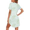 imageEkouaer Nightgowns for Women Button Down Night Gowns Short Sleeve Sleep Shirt V Neck Nightshirt Soft Sleepwear Pajams DressLittle Daisy