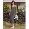 imageEkouaer Nightgowns for Women Long Sleeveless Night Gowns Ladies Soft Nightdress Victorian Sleepwear with Pockets Grey XXLarge