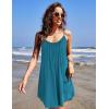 imageEkouaer Nightgowns for Women Spaghetti Strap Sleepwear Sleeveless Sleep Dress with PocketsBlue Green