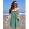 imageEkouaer Nightgowns for Women Spaghetti Strap Sleepwear Sleeveless Sleep Dress with PocketsGray Green