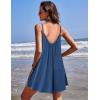 imageEkouaer Nightgowns for Women Spaghetti Strap Sleepwear Sleeveless Sleep Dress with PocketsNavy