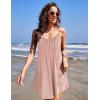 imageEkouaer Nightgowns for Women Spaghetti Strap Sleepwear Sleeveless Sleep Dress with PocketsPink