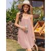 imageEkouaer Nightgowns for Women Spaghetti Strap Sleepwear Sleeveless Sleep Dress with PocketsPink
