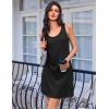 imageEkouaer Sexy Nightgowns for Women Tank Sleeveless Night Gown 2 Pack Sleep Dress Soft Nightdress Chemise Sleepwear SXXXLBlackBlue Boho