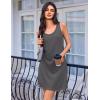 imageEkouaer Sexy Nightgowns for Women Tank Sleeveless Night Gown 2 Pack Sleep Dress Soft Nightdress Chemise Sleepwear SXXXLBlackGrey