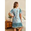 imageEkouaer Womens House Dress Floral Print Nightgown with Pockets Mumu Dress SXXLGreen Floral
