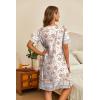 imageEkouaer Womens House Dress Floral Print Nightgown with Pockets Mumu Dress SXXLLight Floral