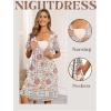 imageEkouaer Womens House Dress Floral Print Nightgown with Pockets Mumu Dress SXXLLight Floral