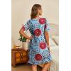 imageEkouaer Womens House Dress Floral Print Nightgown with Pockets Mumu Dress SXXLMandala