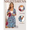 imageEkouaer Womens House Dress Floral Print Nightgown with Pockets Mumu Dress SXXLMandala