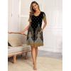 imageEkouaer Womens House Dress Floral Print Nightgown with Pockets Mumu Dress SXXLNavy Blue Floral