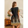 imageEkouaer Womens House Dress Floral Print Nightgown with Pockets Mumu Dress SXXLNavy Blue Floral