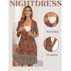 imageEkouaer Womens House Dress Floral Print Nightgown with Pockets Mumu Dress SXXLOrange Floral