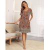 imageEkouaer Womens House Dress Floral Print Nightgown with Pockets Mumu Dress SXXLOrange Floral