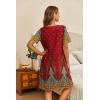 imageEkouaer Womens House Dress Floral Print Nightgown with Pockets Mumu Dress SXXLRed Floral