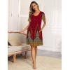 imageEkouaer Womens House Dress Floral Print Nightgown with Pockets Mumu Dress SXXLRed Floral