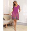 imageEkouaer Womens House Dress Floral Print Nightgown with Pockets Mumu Dress SXXLRose Red Floral