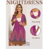 imageEkouaer Womens House Dress Floral Print Nightgown with Pockets Mumu Dress SXXLRose Red Floral
