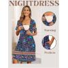 imageEkouaer Womens House Dress Floral Print Nightgown with Pockets Mumu Dress SXXLRoyal Blue Floral