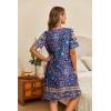 imageEkouaer Womens House Dress Floral Print Nightgown with Pockets Mumu Dress SXXLRoyal Blue Floral
