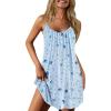 imageEkouaer Nightgowns for Women Spaghetti Strap Sleepwear Sleeveless Sleep Dress with PocketsMoon Star