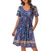 imageEkouaer Womens House Dress Floral Print Nightgown with Pockets Mumu Dress SXXLRoyal Blue Floral