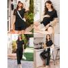 imageEkouaer 3 Piece Postpartum Nursing Pajamas Set Short Sleeve Breastfeeding Shirts Pregnancy Shorts ampamp Pants Maternity PjsBlack