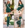 imageEkouaer 3 Piece Postpartum Nursing Pajamas Set Short Sleeve Breastfeeding Shirts Pregnancy Shorts ampamp Pants Maternity PjsLake Green