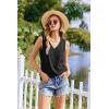 imageEkouaer Pajamas for Women Set Cute Pjs Soft Sleepwear Summer Sleeveless Tops and Shorts Travel Lounge Sets with PocketsBlack