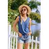 imageEkouaer Pajamas for Women Set Cute Pjs Soft Sleepwear Summer Sleeveless Tops and Shorts Travel Lounge Sets with PocketsBlue