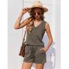 imageEkouaer Pajamas for Women Set Cute Pjs Soft Sleepwear Summer Sleeveless Tops and Shorts Travel Lounge Sets with PocketsBrown