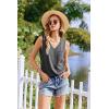 imageEkouaer Pajamas for Women Set Cute Pjs Soft Sleepwear Summer Sleeveless Tops and Shorts Travel Lounge Sets with PocketsDark Gray