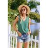 imageEkouaer Pajamas for Women Set Cute Pjs Soft Sleepwear Summer Sleeveless Tops and Shorts Travel Lounge Sets with PocketsGreen