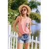 imageEkouaer Pajamas for Women Set Cute Pjs Soft Sleepwear Summer Sleeveless Tops and Shorts Travel Lounge Sets with PocketsOrange Pink Floral