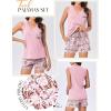 imageEkouaer Pajamas for Women Set Cute Pjs Soft Sleepwear Summer Sleeveless Tops and Shorts Travel Lounge Sets with PocketsPink Floral