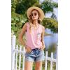 imageEkouaer Pajamas for Women Set Cute Pjs Soft Sleepwear Summer Sleeveless Tops and Shorts Travel Lounge Sets with PocketsPink Floral