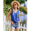 imageEkouaer Pajamas for Women Set Cute Pjs Soft Sleepwear Summer Sleeveless Tops and Shorts Travel Lounge Sets with PocketsRoyal Blue Floral