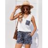 imageEkouaer Pajamas for Women Set Cute Pjs Soft Sleepwear Summer Sleeveless Tops and Shorts Travel Lounge Sets with PocketsWhite Cashews