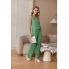 imageEkouaer Womens 2 Piece Lounge Set 2025 Summer Matching Sets Sleeveless Vneck Tank Top Long Pants Pajamas Knit OutfitsOasis