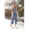 imageEkouaer Womens 2 Piece Lounge Set 2025 Summer Matching Sets Sleeveless Vneck Tank Top Long Pants Pajamas Knit OutfitsRoyal Blue