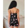 imageEkouaer Pajama Sets for Women 2 Piece Soft Lingerie Sleepwear Cute Print Cami Pj Shorts Set Lace NightwearPink Heart