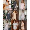 imageEkouaer Womens Button Down Pajamas Set 2 Piece Sleepwear Short Sleeve Pjs Soft Stripe Lounge SetsPink