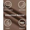 imageEkouaer Capri Pajamas for Women Set Short Sleeve Lounge Set Soft Sleepwear Pullover Top and PantsBrown